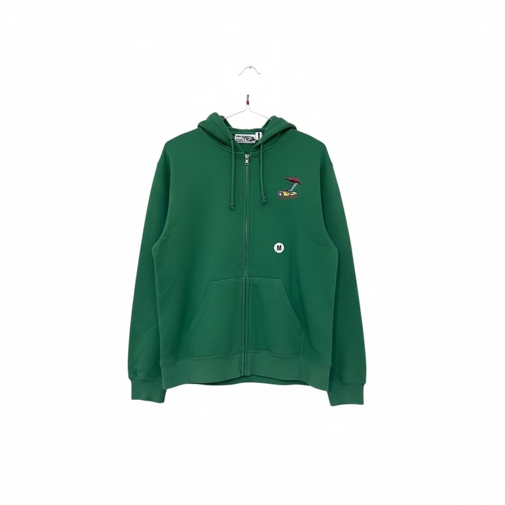 M.R. Ducks Zip-Up Hoodie Green Size M NWT – Embroidered‎ Beach Chair Graphic